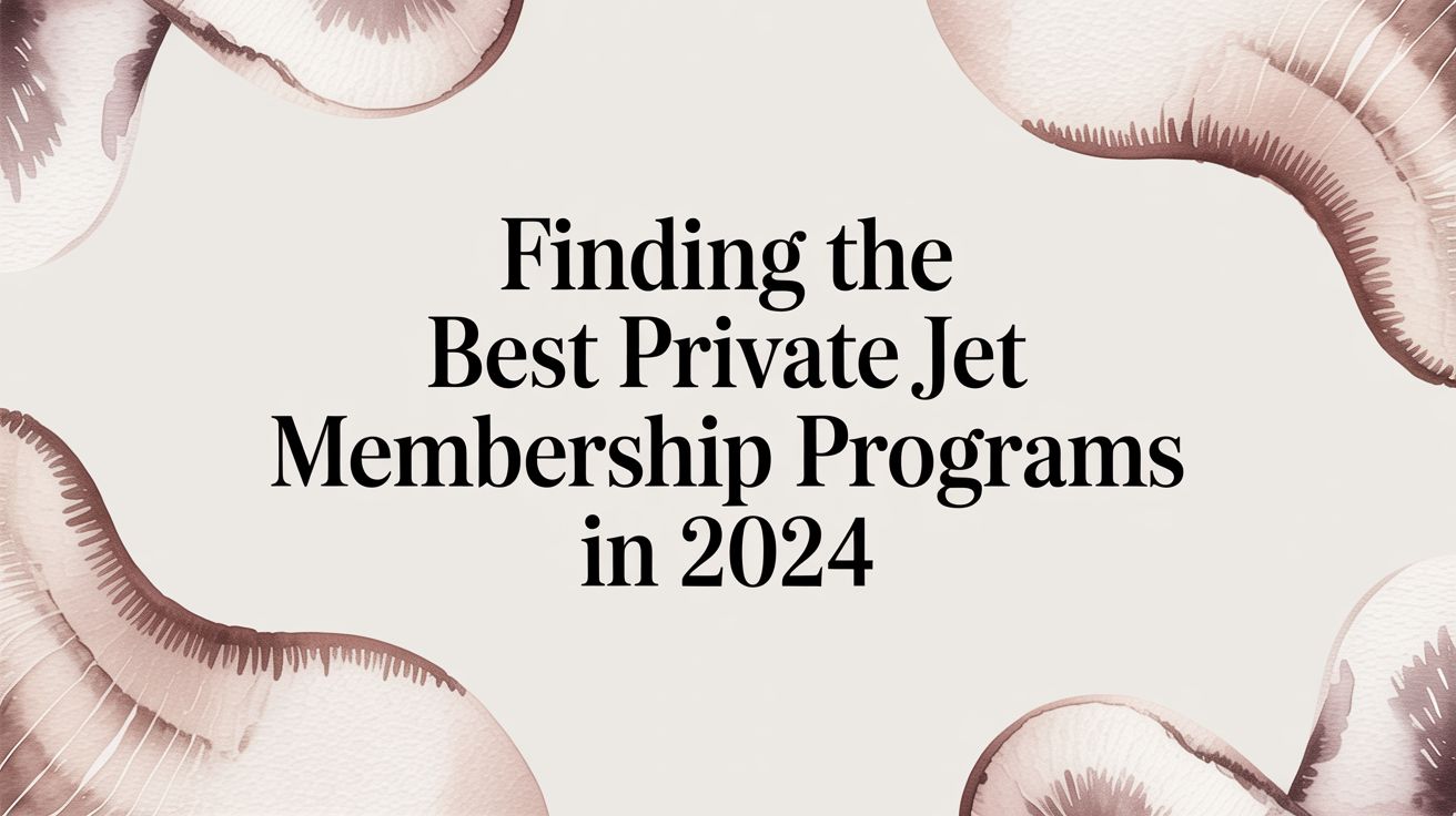 Title card for a guide to the best private jet membership programs