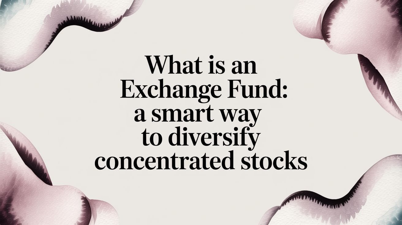 Title card for an explainer on what an exchange fund is