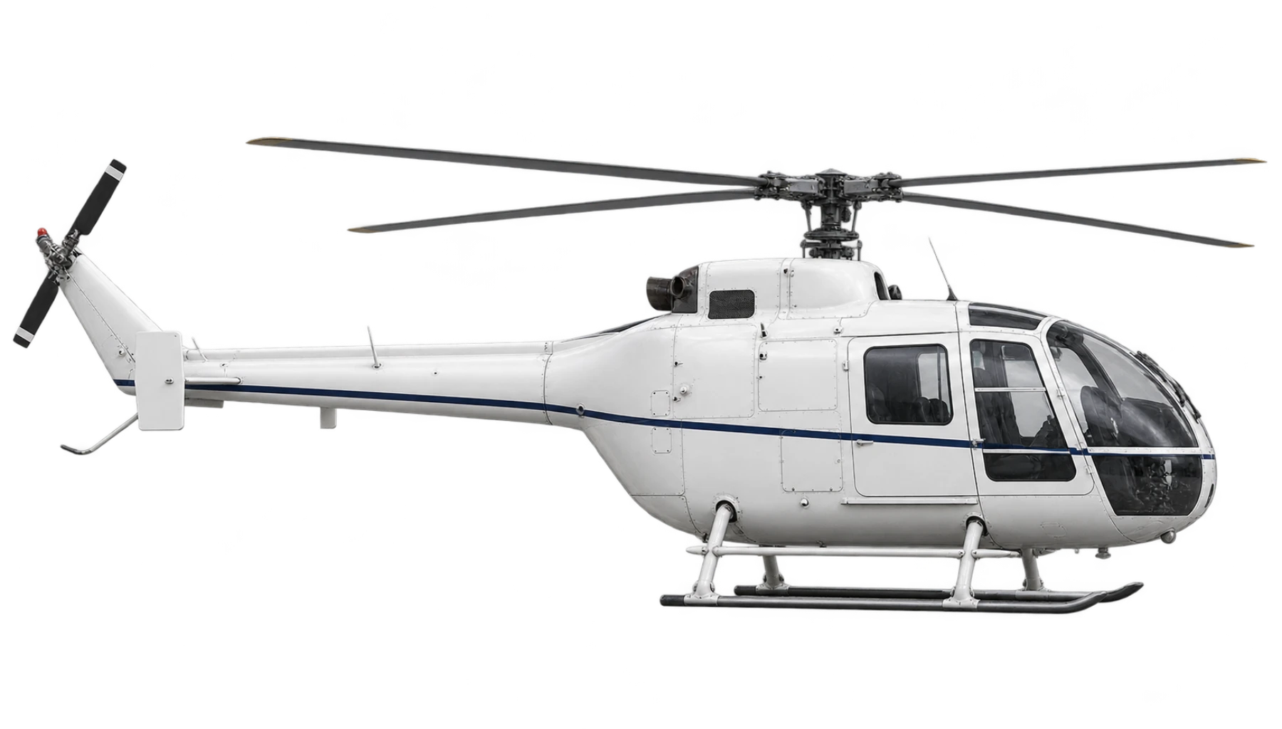 MBB BO 105 side profile illustration