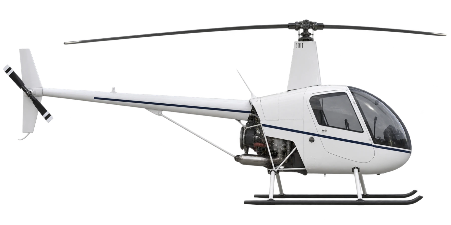 Robinson R22 Beta II side profile illustration