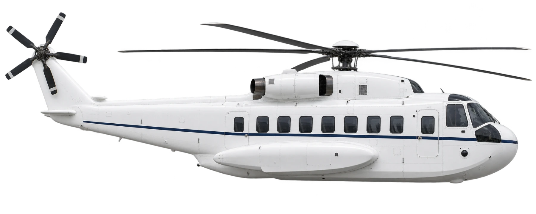 Sikorsky S-61N side profile illustration