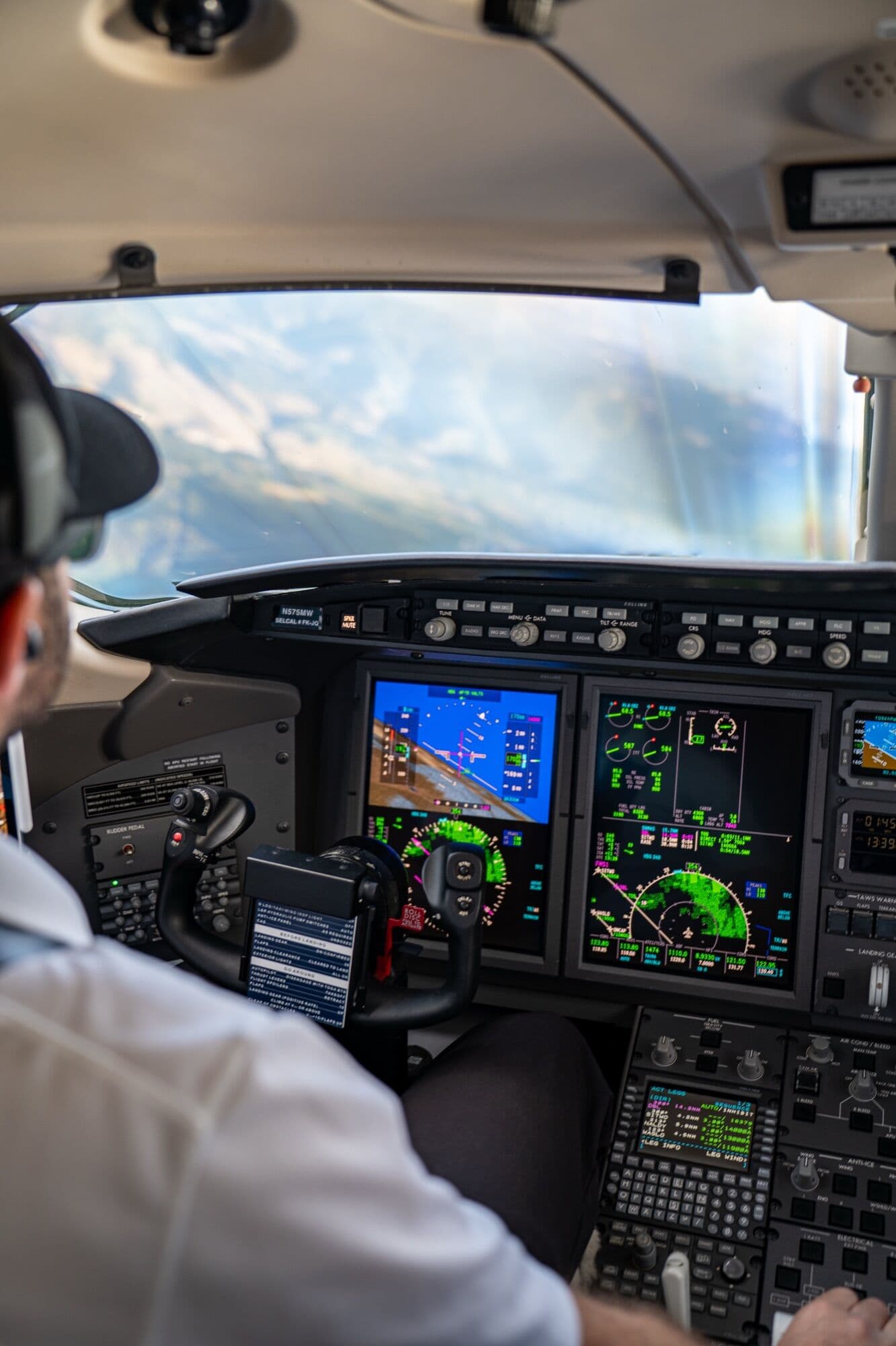 CRAFT flight crew in the cockpit during a flight