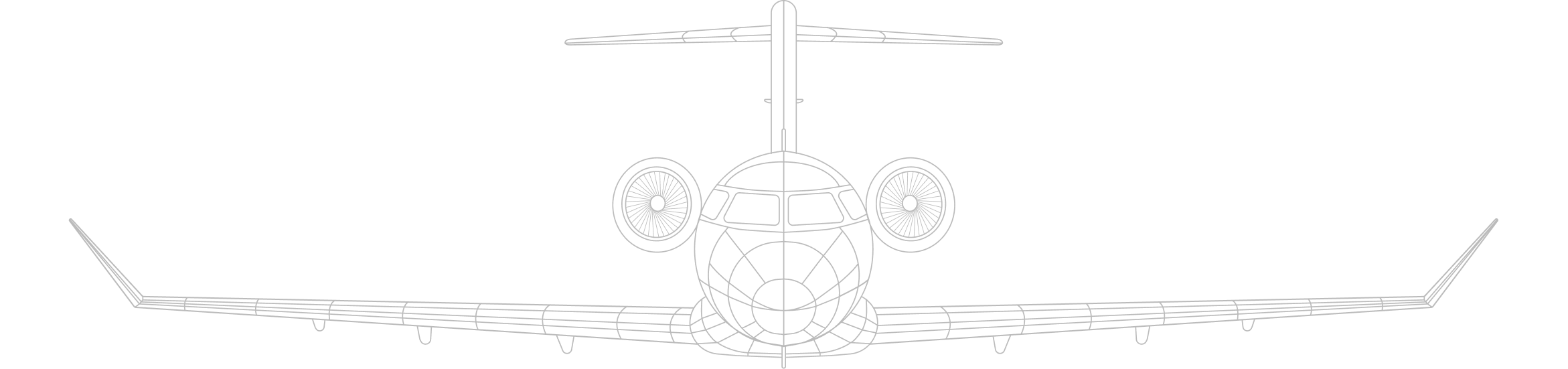 CRAFT Challenger 300/350 front-view technical wireframe