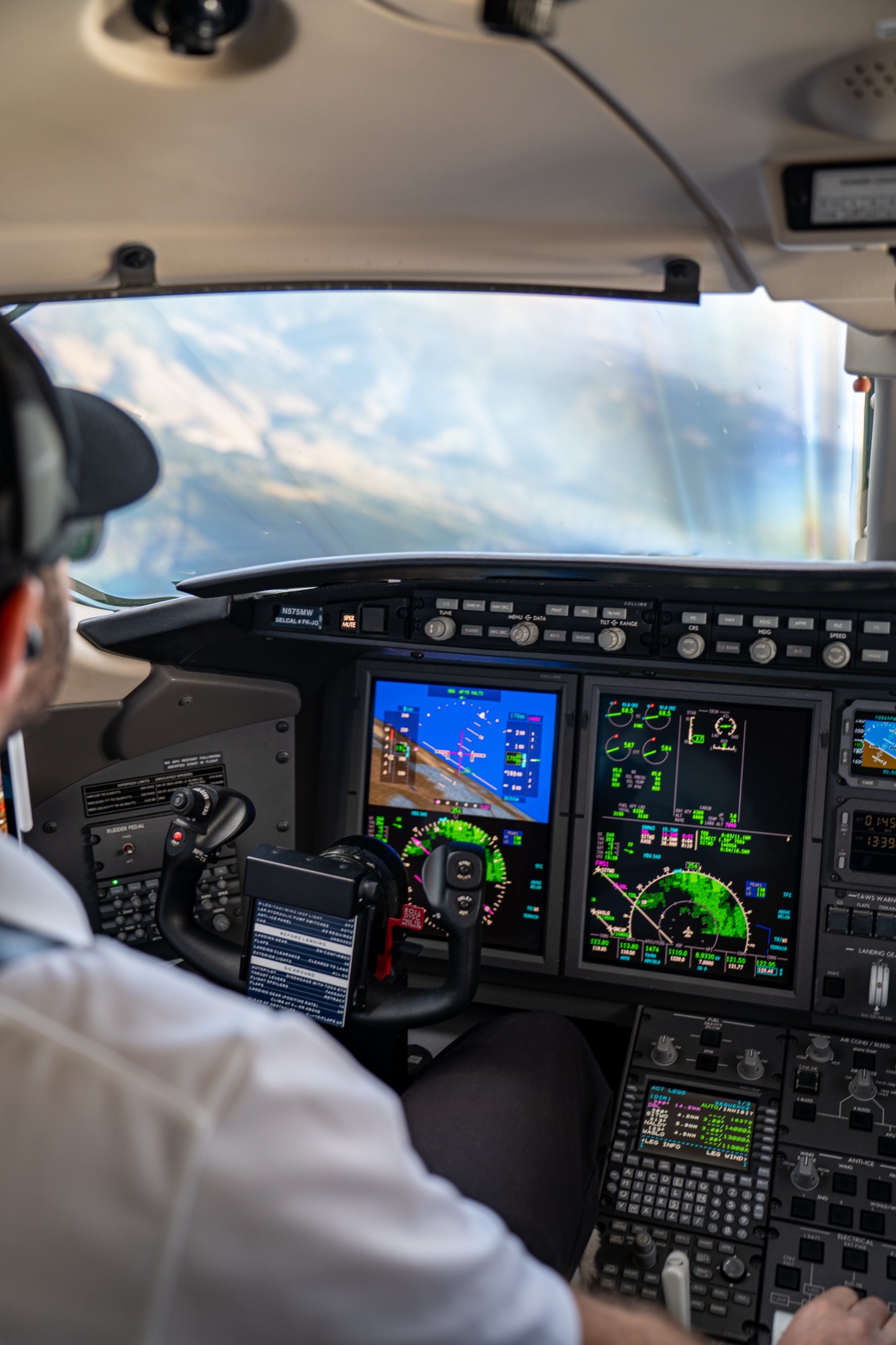 CRAFT flight crew in the cockpit during a flight