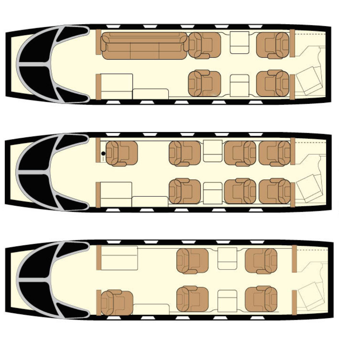 Nextant 400XTi Interior Layout/Configuration & Specs