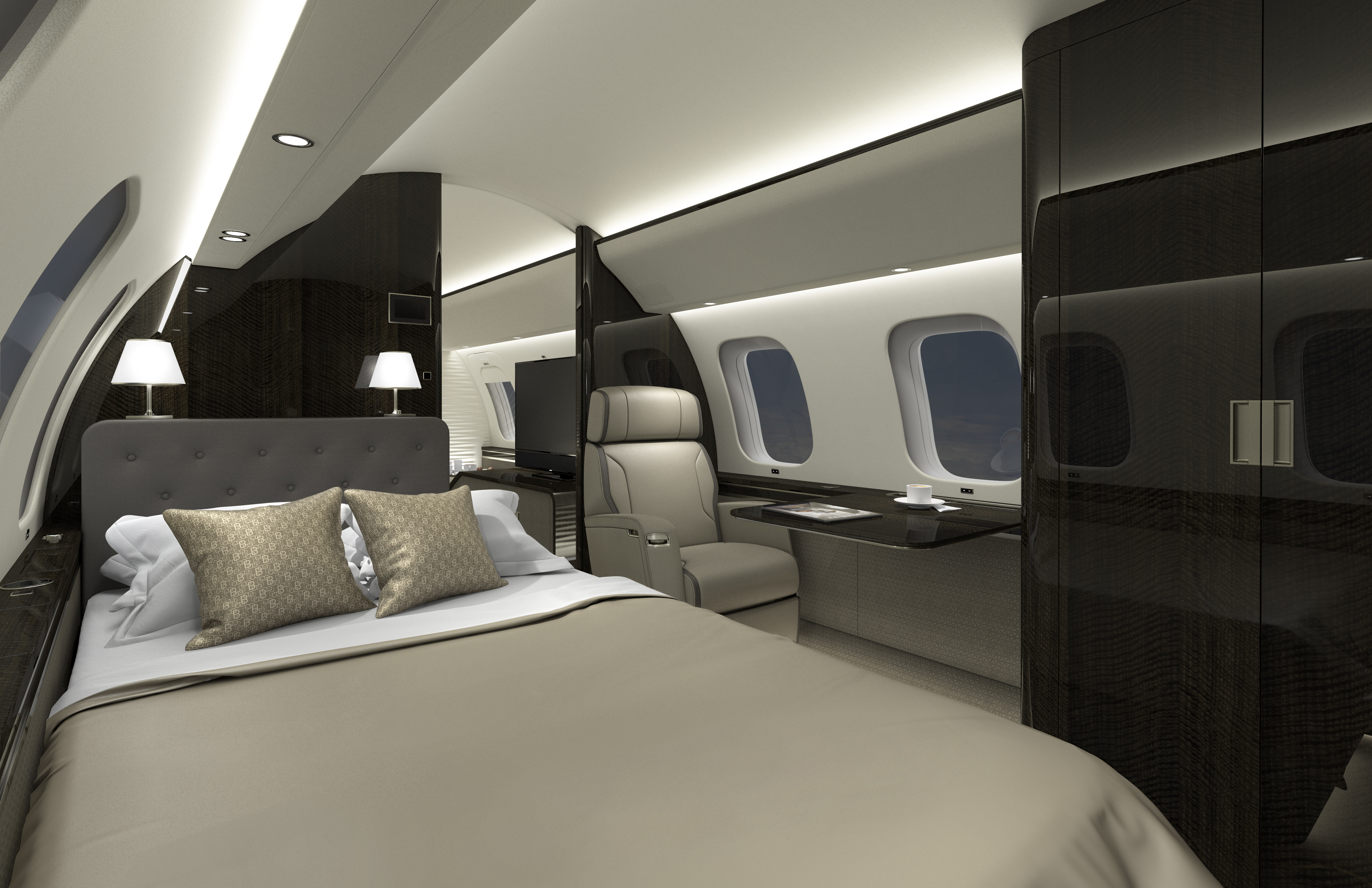 Bombardier Global 8000 Interior Crew Rest Area