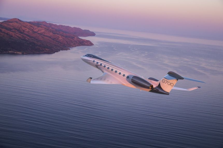 Gulfstream G700 exterior aerial rear view